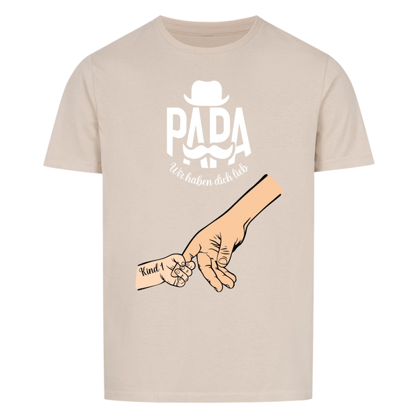 Bester Papa oder Beste Mama der Welt mit Kindernamen Unisex T-Shirt
