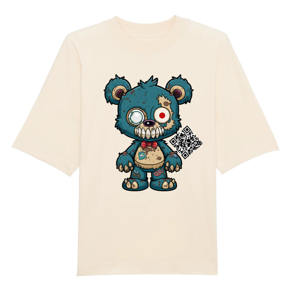 Zombie Teddy mit QR Code Premium Organic Oversize Blast