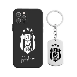 BJK Handyhülle mit Edelstahlschlüsselanhänger