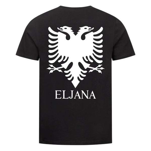 Albanischer Adler Premium T-Shirt mit Wunschnamen Back Print