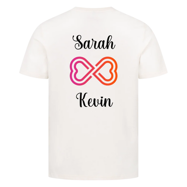 Infinity T-Shirt Unisex für Pärchen mit Wunschnamen