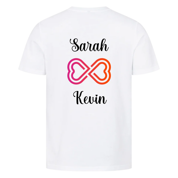 Infinity T-Shirt Unisex für Pärchen mit Wunschnamen