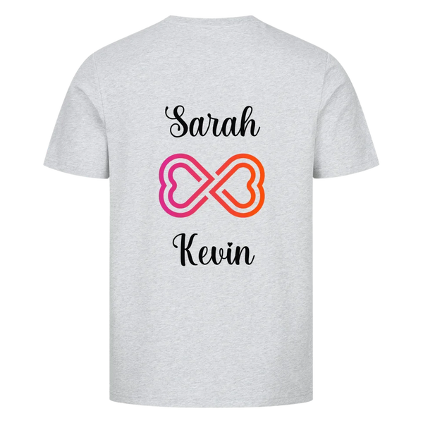 Infinity T-Shirt Unisex für Pärchen mit Wunschnamen