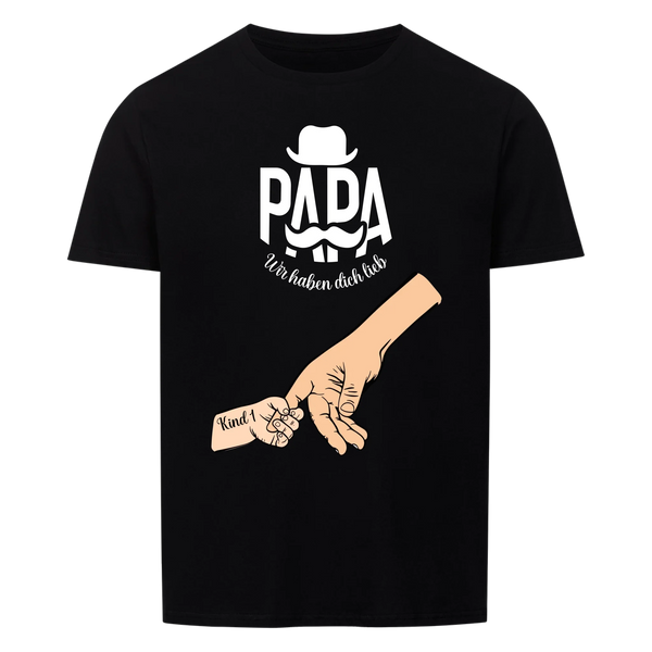 Bester Papa oder Beste Mama der Welt mit Kindernamen Unisex T-Shirt