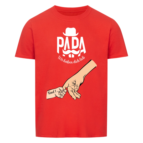 Bester Papa oder Beste Mama der Welt mit Kindernamen Unisex T-Shirt