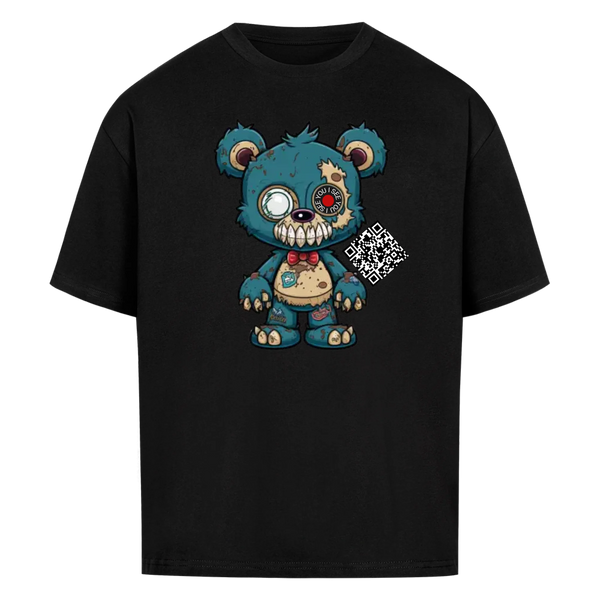 Zombie Teddy mit QR Code Oversize T-Shirt Vancy