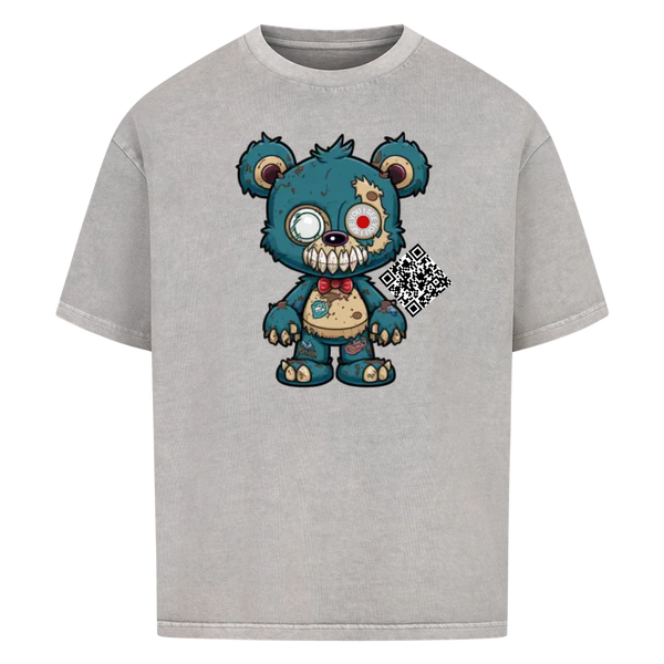 Zombie Teddy mit QR Code Oversize T-Shirt Vancy