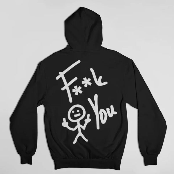 F**kYou Oversized Hoodie Back Print - Idlords