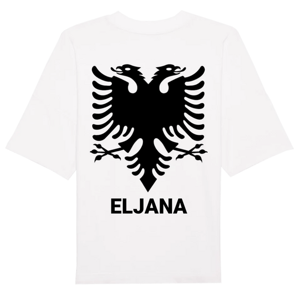 Unisex Premium Organic Oversize T-Shirt Albanischem Adler mit Wunschname - Idlords